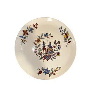 Set of 3 1950’s Iva Lure by Crooksville USA Dairy Maid Penn Dutch Dinner Plate